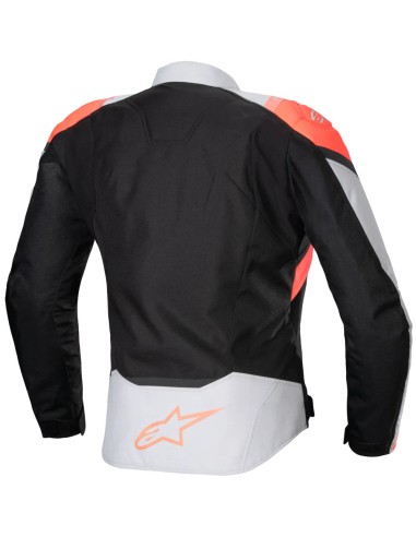 Chaqueta Alpinestars Stella T-Jaws V4 WP|Negro-gris claro-coral fluor