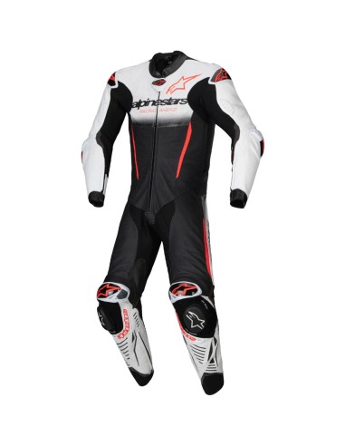 Mono Alpinestars Profesional GP-R7|Negro-blanco-rojo flúor