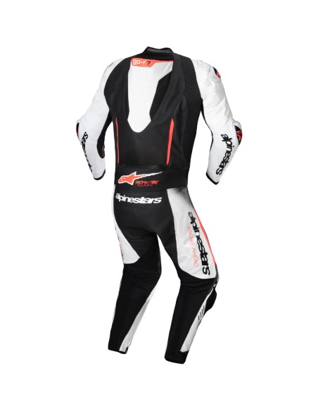 Mono Alpinestars Profesional GP-R7|Blanco-negro-rojo flúor