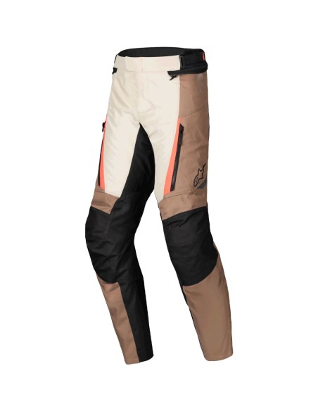 Pantalón Alpinestars ST-1 Waterproof| Marrón-negro-rojo fluor