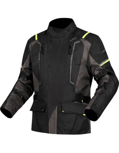 Chaqueta LS2 Narvik | Negro-gris-rojo
