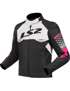 Chaqueta LS2 Apex Lady | Negro-blanco-rosa