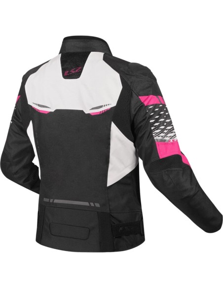 Chaqueta LS2 Apex Lady | Negro-blanco-rosa