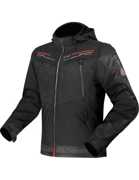 Chaqueta LS2 Zirconium | Negro y rojo