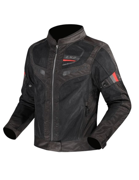 Chaqueta LS2 Garda Air Lady | Negro y rojo