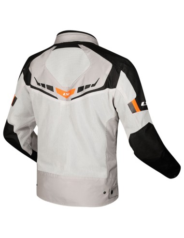 Chaqueta LS2 Garda Air Lady | Negro-gris-naranja fluor