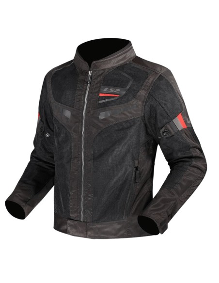 Chaqueta LS2 Garda Air | Negro y rojo