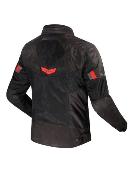 Chaqueta LS2 Garda Air | Negro y rojo
