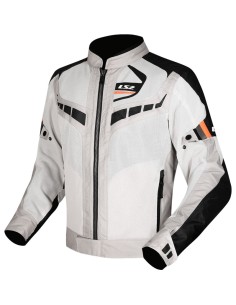 Chaqueta LS2 Garda Air | Negro-gris-naranja fluor