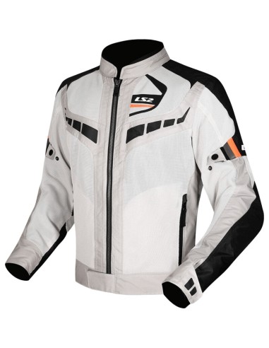 Chaqueta LS2 Garda Air | Negro-gris-naranja fluor