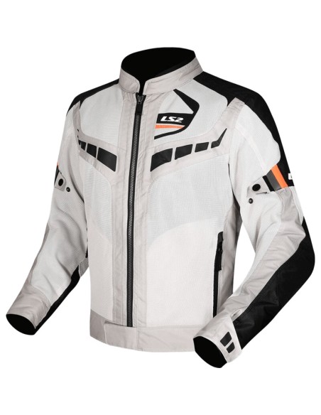 Chaqueta LS2 Garda Air | Negro-gris-naranja fluor