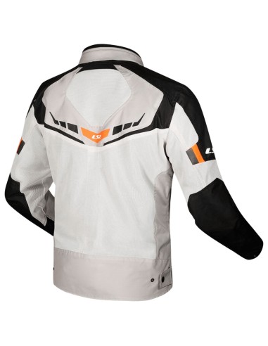 Chaqueta LS2 Garda Air | Negro-gris-naranja fluor