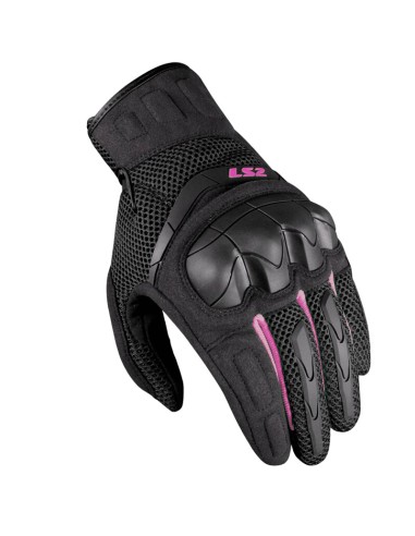 Guantes LS2 Kubra Lady | Negro y rosa