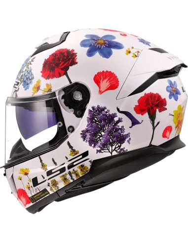 Casco LS2 FF808 Stream II Flowers | Blanco