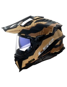 Casco LS2 MX701 Explorer C Trick | Mate-Marrón y arena