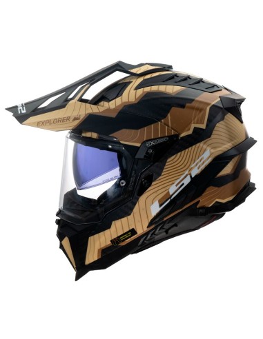 Casco LS2 MX701 Explorer C Trick | Blanco y rojo