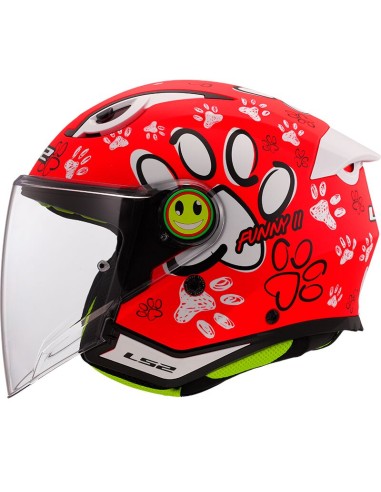 Casco LS2 OF622 Funny II Paws | Rojo