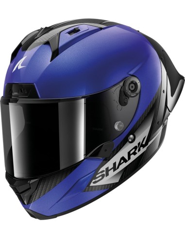 Casco Shark Aeron GP Blank SP | Carbono-azul-antracita