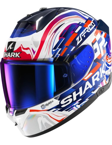 Casco Shark Skwal i3 Replica Zarco GP FCE | Blanco-violeta-azul