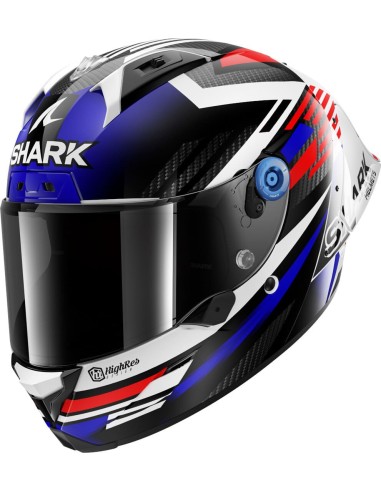Casco Shark Aeron GP FIM Racing Firstlap | Carbono-azul-rojo