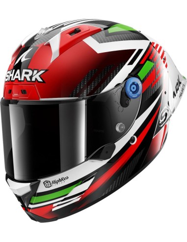 Casco Shark Aeron GP FIM Racing Firstlap | Carbono-azul-rojo