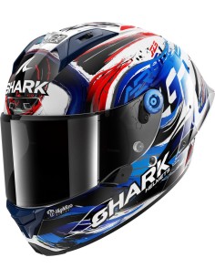 Casco Shark Aeron GP FIM Racing Replica Zarco Signature | Blanco-negro-azul