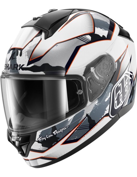 Casco Shark Ridill 2 Matrix Camo | Blanco-plata-rojo