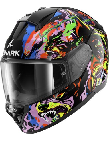 Casco Shark Ridill 2 Racing Beast | Negro-azul-verde