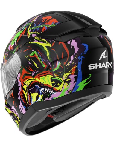 Casco Shark Ridill 2 Racing Beast | Negro-violeta-amarillo