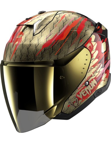 Casco Shark Skwal I3 Jet Venum | Negro-rojo-dorado
