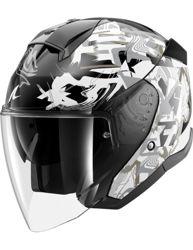 Casco Shark Skwal Jet Pranz | Negro-azul-rojo