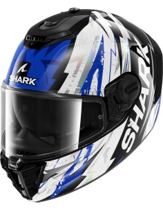 Casco Shark Spartan Rs Hibolt | Negro-azul-cromo
