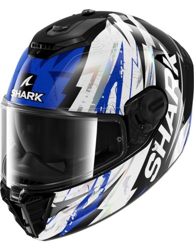 Casco Shark Spartan Rs Hibolt | Negro-azul-cromo