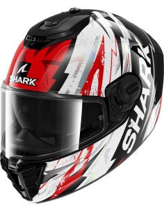 Casco Shark Spartan Rs Hibolt | Negro-rojo-cromo