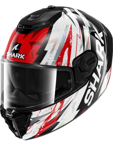Casco Shark Spartan Rs Hibolt | Negro-rojo-cromo