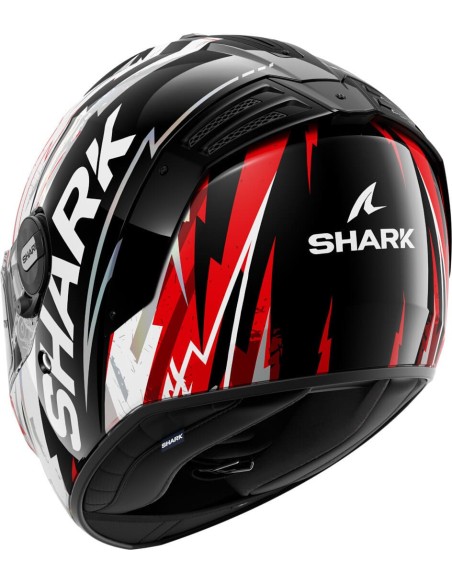 Casco Shark Spartan Rs Hibolt | Negro-rojo-cromo