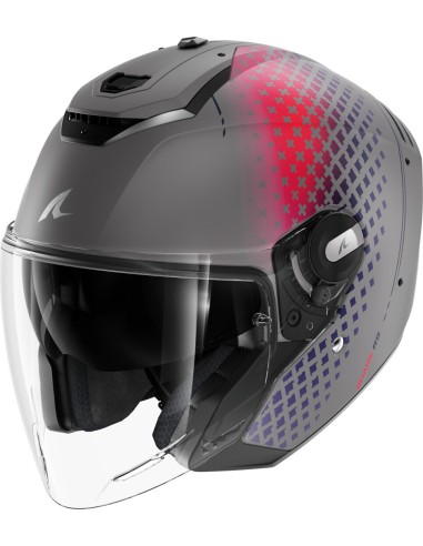 Casco Shark Rs Jet Stride Mat | Plata-violeta-azul