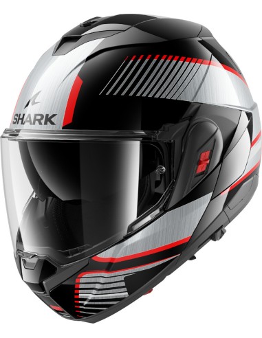 Casco Shark Oxo Sikter | Negro-cromo-plata