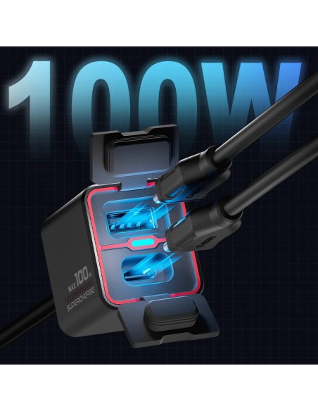 Cable De Carga Rapida Chigee Para Sistema De Carga TR100 / CG2 Tipo USB-C / Iphone
