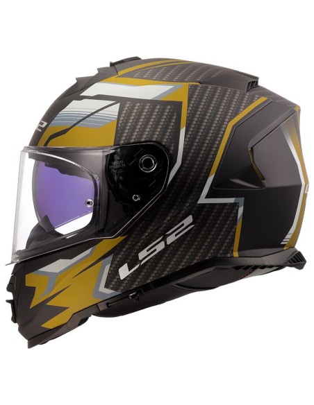 Casco LS2 FF800 Storm II Tracker | Negro y dorado