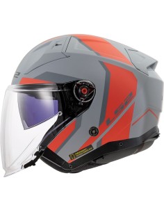 Casco LS2 OF603 Infinity II Focus | Mate-Gris y rojo