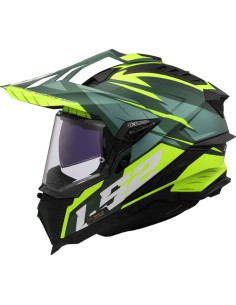 Casco LS2 MX701 Explorer Spire | Mate-Verde y amarillo fluor