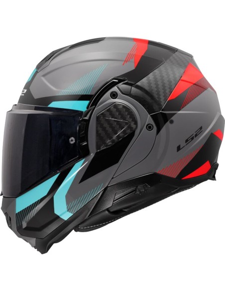 Casco LS2 FF910 Advant II Triple | Gris nardo-azul-rojo