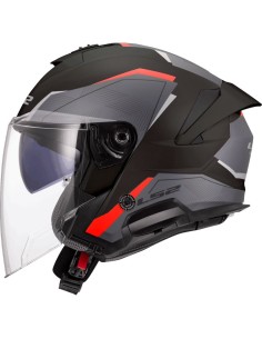 Casco LS2 OF618 Verso II Air | Negro y rojo