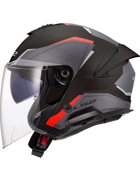 Casco LS2 OF618 Verso II Air | Negro y rojo