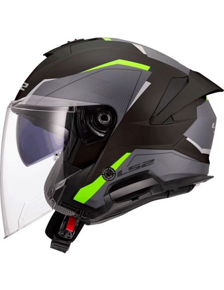 Casco LS2 OF618 Verso II Air | Negro y amarillo fluor