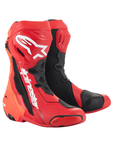 Botas Alpinestars Supertech R | Rojo brillante y rojo fluor