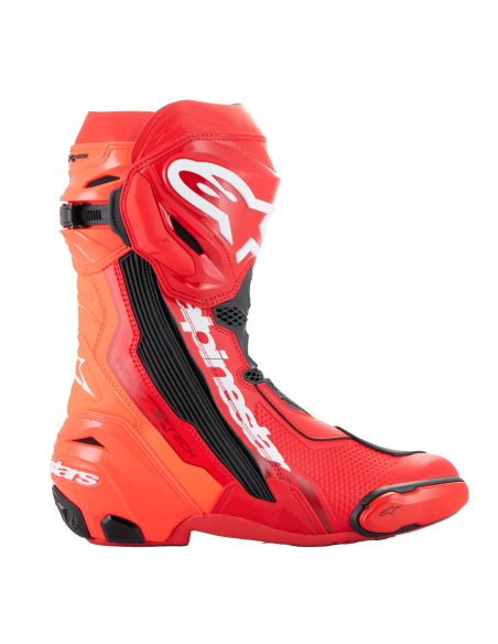 Botas Alpinestars Supertech R | Rojo brillante y rojo fluor