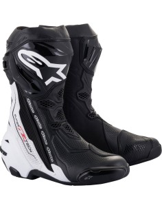 Botas Alpinestars Supertech R Vented | Negro y blanco