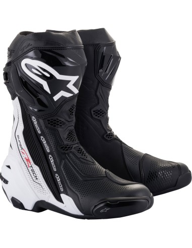 Botas Alpinestars Supertech R Vented | Negro y blanco